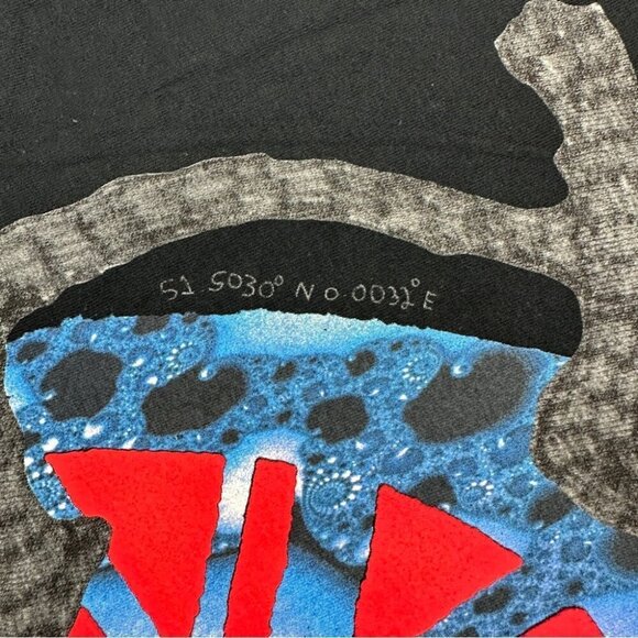 Travis Scott Men's Size Large 100% Cotton O2 Union Jack Black T-Shirt Made USA - Picture 9 of 11